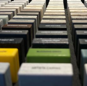 Färgpallet corian material